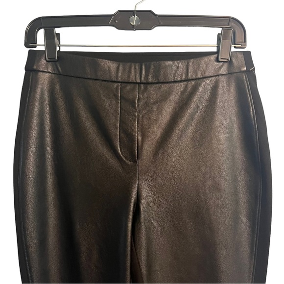Chico’s Faux-Leather Front Ponte Black Leggings Size 4 (Chico’s 0) - Picture 13 of 15